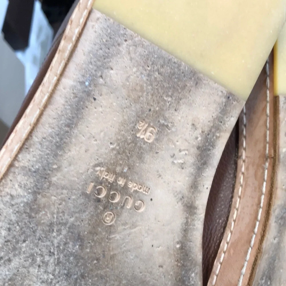 Gucci Brown Leather Men's Athletic Oxford Shoes